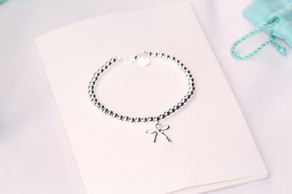 [Eterna Jewels]STERLING SILVER BOW BEAD BRACELET