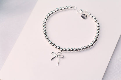 [Eterna Jewels]STERLING SILVER BOW BEAD BRACELET