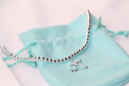 [Eterna Jewels]STERLING SILVER BOW BEAD BRACELET