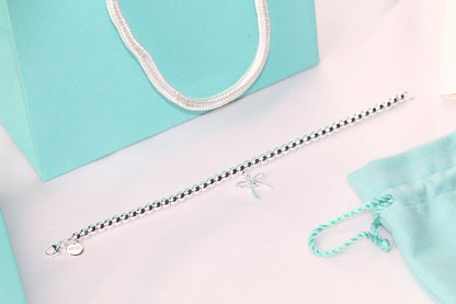 [Eterna Jewels]STERLING SILVER BOW BEAD BRACELET
