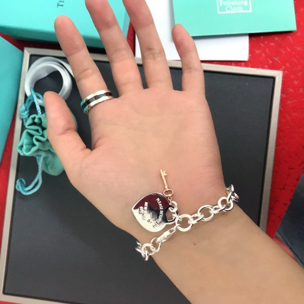 [Eterna Jewels]KEY HEART CARD CHUNKY INTERLOCKING BRACELET LENGTH