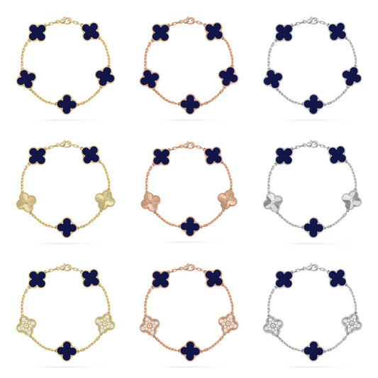 [Eterna Jewels]CLOVER 5 MOTIF LAPIS LAZULI BRACELET COLLECTION
