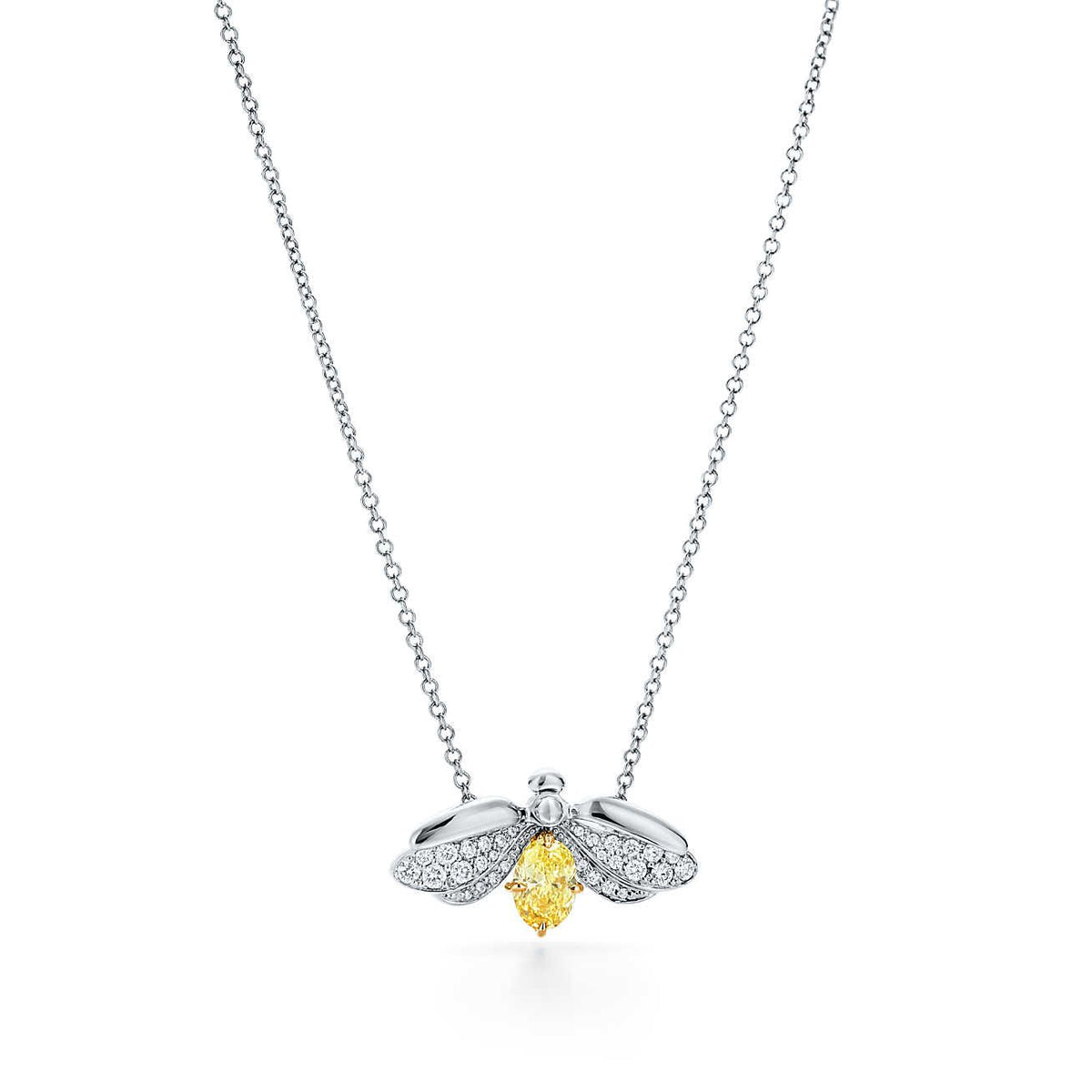 [Eterna Jewels]PAPER FLOWERS YELLOW DIAMOND FIREFLY PENDANT