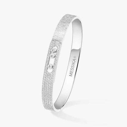 [Eterna Jewels]Move Noa Ciselé half pavé bangle