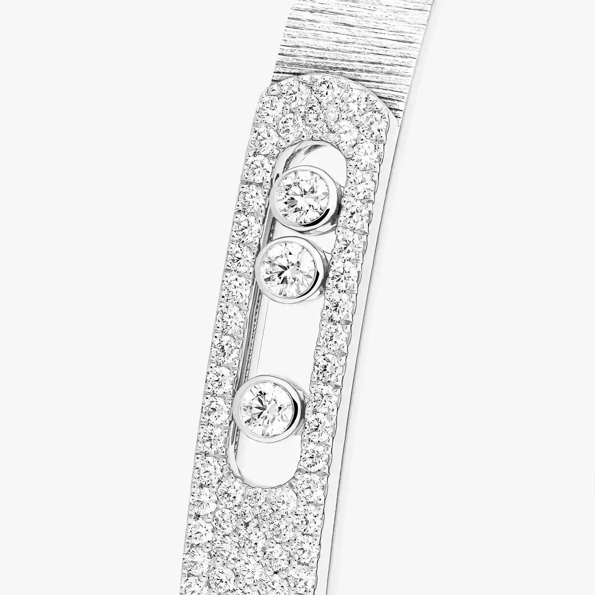 [Eterna Jewels]Move Noa Ciselé half pavé bangle