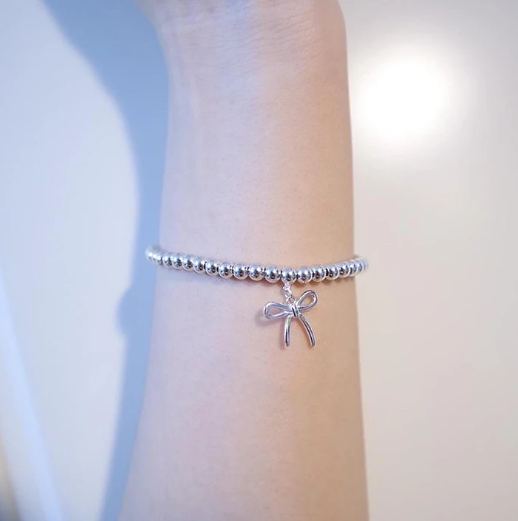 [Eterna Jewels]STERLING SILVER BOW BEAD BRACELET