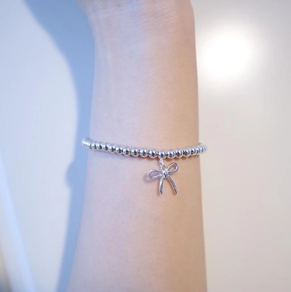 [Eterna Jewels]STERLING SILVER BOW BEAD BRACELET