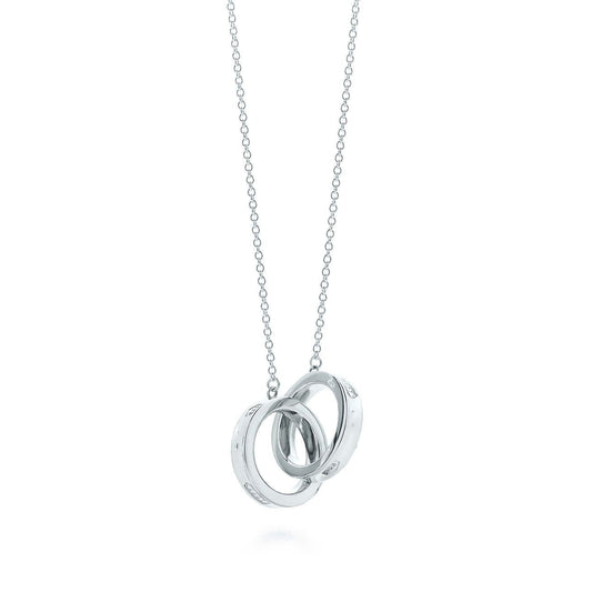 [Eterna Jewels]INTERLOCKING CIRCLES PENDANT SILVER SMALL NECKLACE