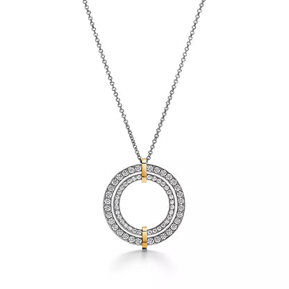 [Eterna Jewels]EDGE DIAMOND GOLD SILVER NECKLACE