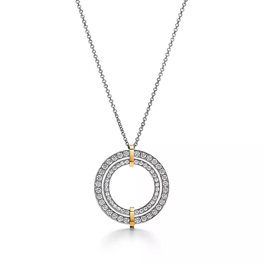 [Eterna Jewels]EDGE DIAMOND GOLD SILVER NECKLACE