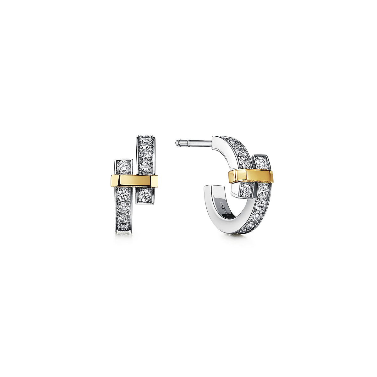[Eterna Jewels]EDGE DIAMOND PINK GOLD EARRINGS