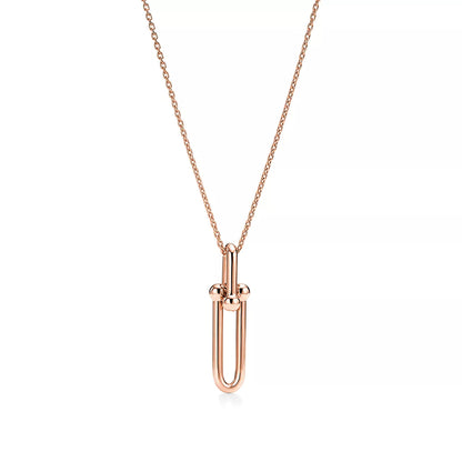 [Eterna Jewels]HARDWEAR DROP DOUBLE LINK PEDANT NECKLACE