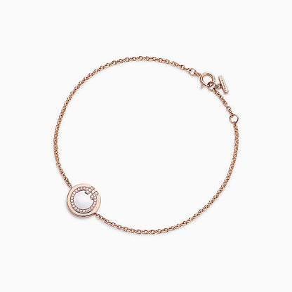 [Eterna Jewels]DIAMOND CIRCLE PINK GOLD BRACELET