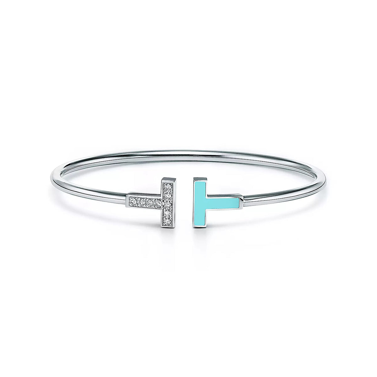 [Eterna Jewels]T BRACELET 1.8MM TURQUOISE DIAMOND SILVER