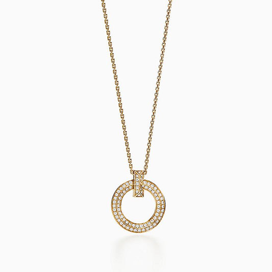 [Eterna Jewels]T WIRE PEDANT DIAMOND NECKLACE
