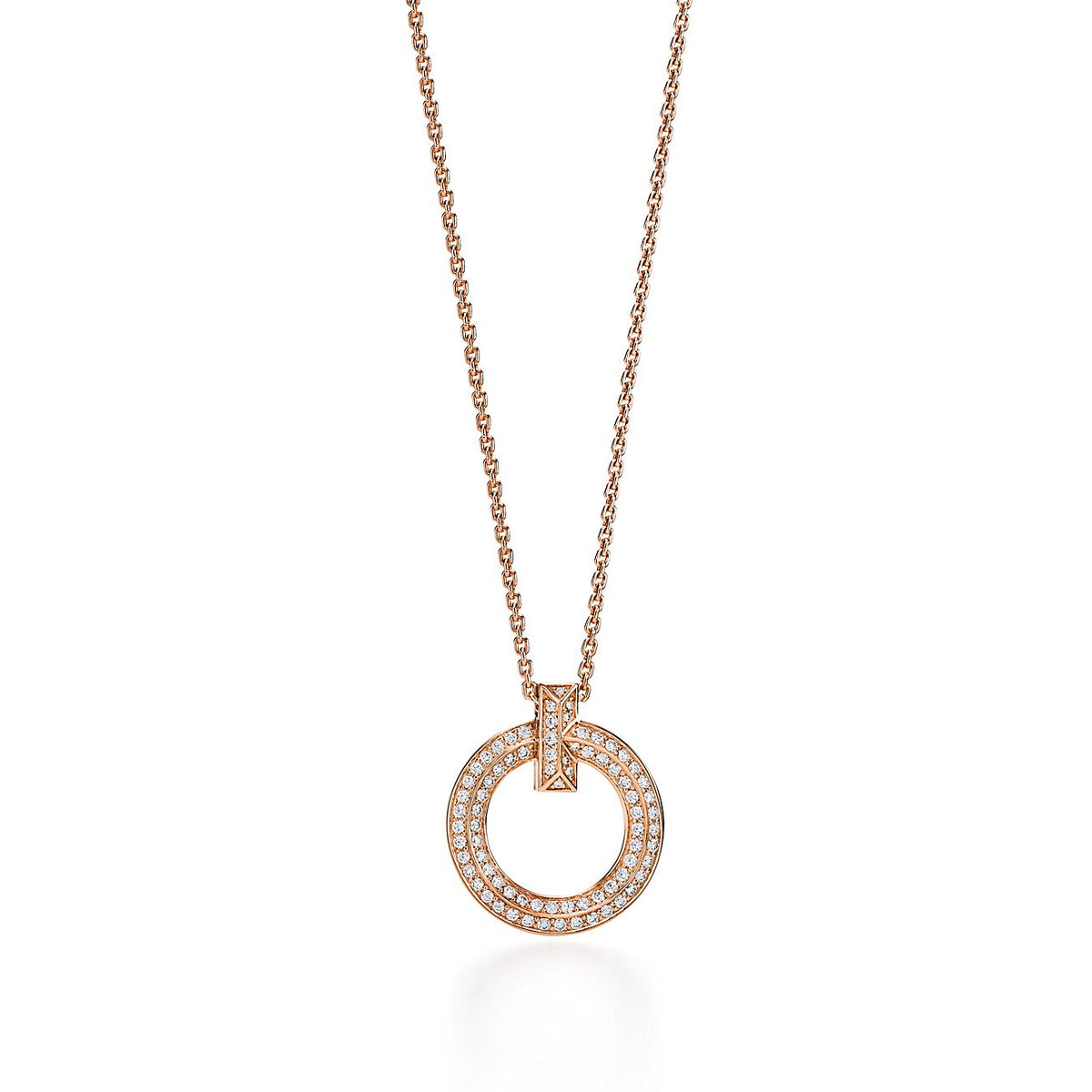 [Eterna Jewels]T1 CIRCLE DIAMOND PAVED MEDIUM NECKLACE