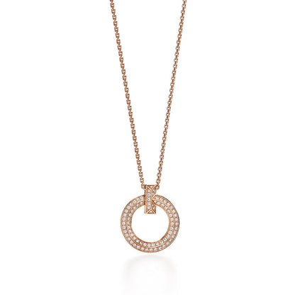 [Eterna Jewels]T1 CIRCLE DIAMOND PAVED MEDIUM NECKLACE