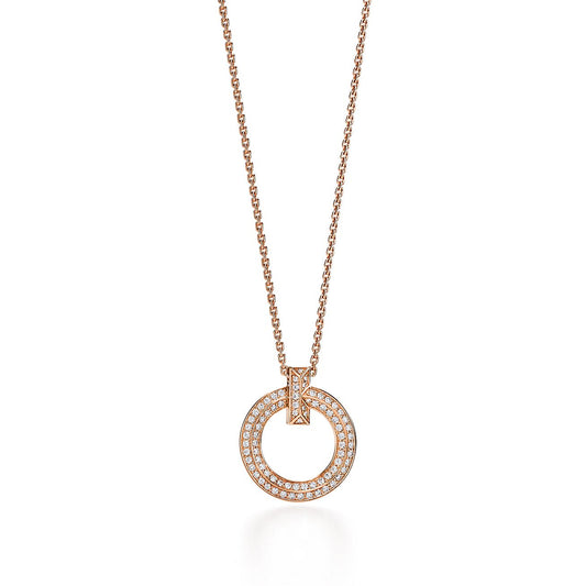 [Eterna Jewels]T1 CIRCLE DIAMOND PAVED MEDIUM NECKLACE