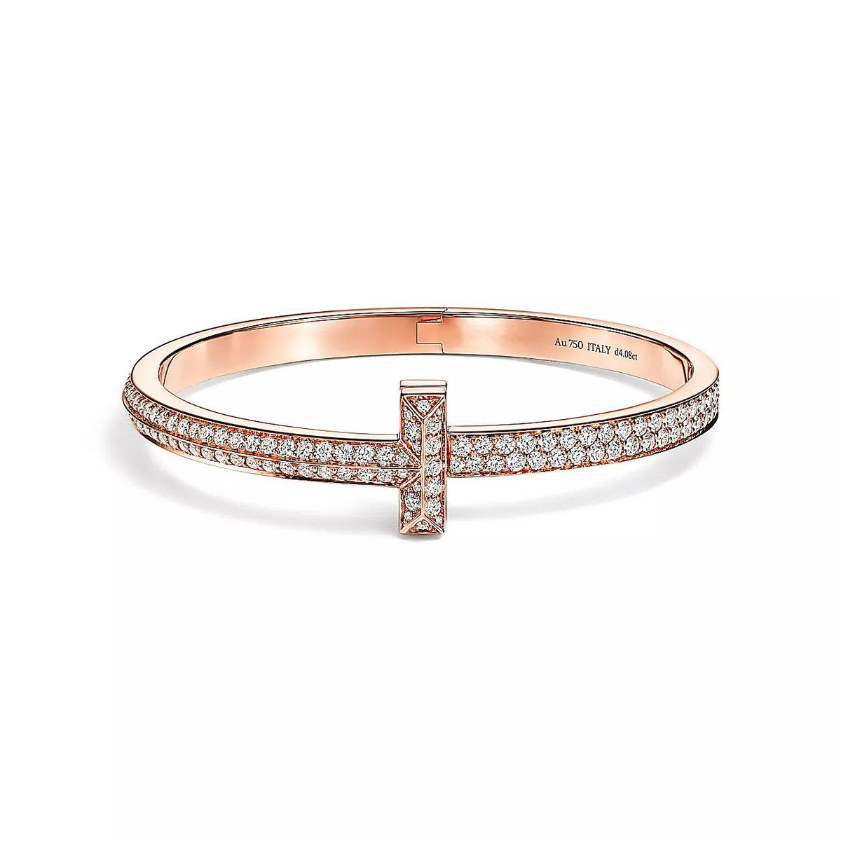 [Eterna Jewels]T1 WIDE HINGED BANGLE DIAMOND PAVED BRACELET
