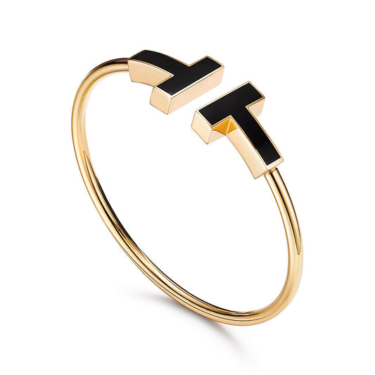[Eterna Jewels]T WIDE ONYX OPEN BRACELET