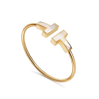 [Eterna Jewels]T WIDE MOP OPEN BRACELET