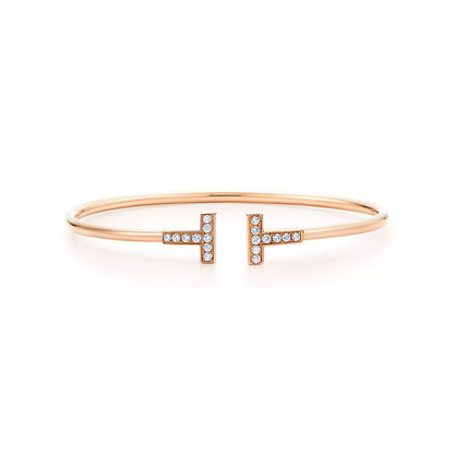 [Eterna Jewels]T BRACELET PINK GOLD 1.8MM DIAMOND