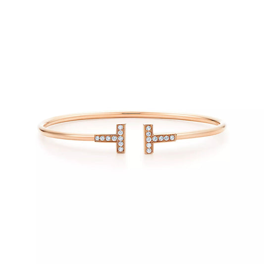 [Eterna Jewels]T BRACELET PINK GOLD 1.8MM DIAMOND
