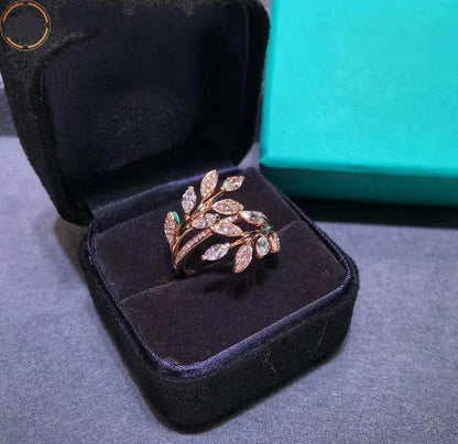 [Eterna Jewels]VICTORIA DIAMOND VINE BYPASS RING PINK GOLD