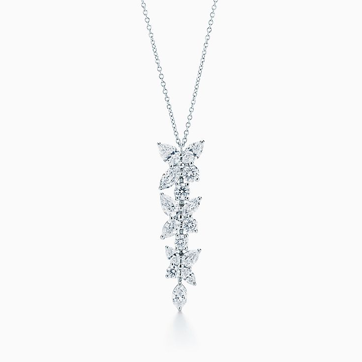 [Eterna Jewels]MIXED CLUSTER DIAMOND DROP PENDANT