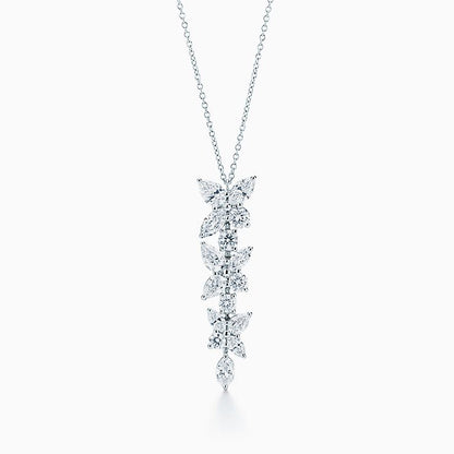 [Eterna Jewels]MIXED CLUSTER DIAMOND DROP PENDANT