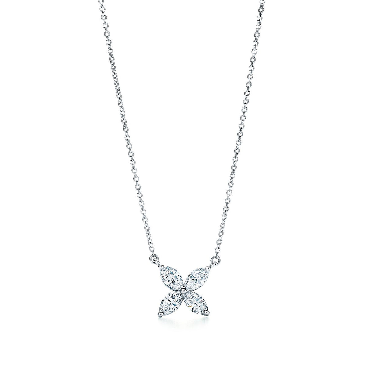 [Eterna Jewels]PLATINUM AND DIAMOND VICTORIA PENDANT NECKLACE