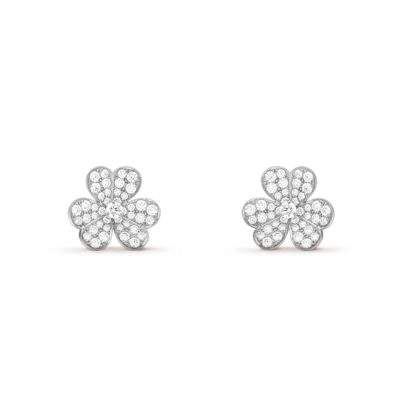 [Eterna Jewels]FRIVOLE SILVER FLOWER DIAMOND EARRINGS