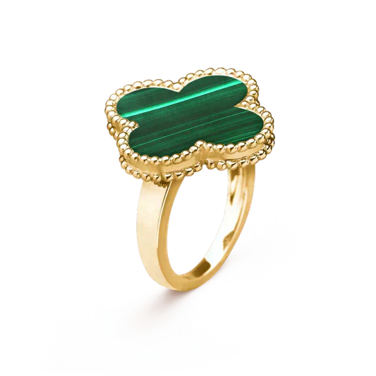 [Eterna Jewels]CLOVER MALACHITE RING