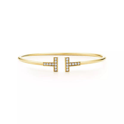 [Eterna Jewels]T BRACELET 1.8MM GOLD DIAMOND