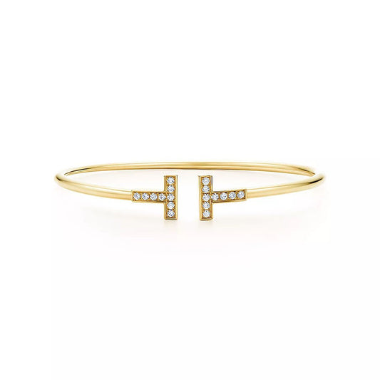 [Eterna Jewels]T BRACELET 1.8MM GOLD DIAMOND