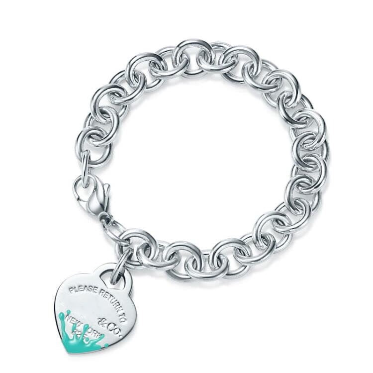 [Eterna Jewels]LOVE HEART RETURN TO TIF SILVER BRACELET