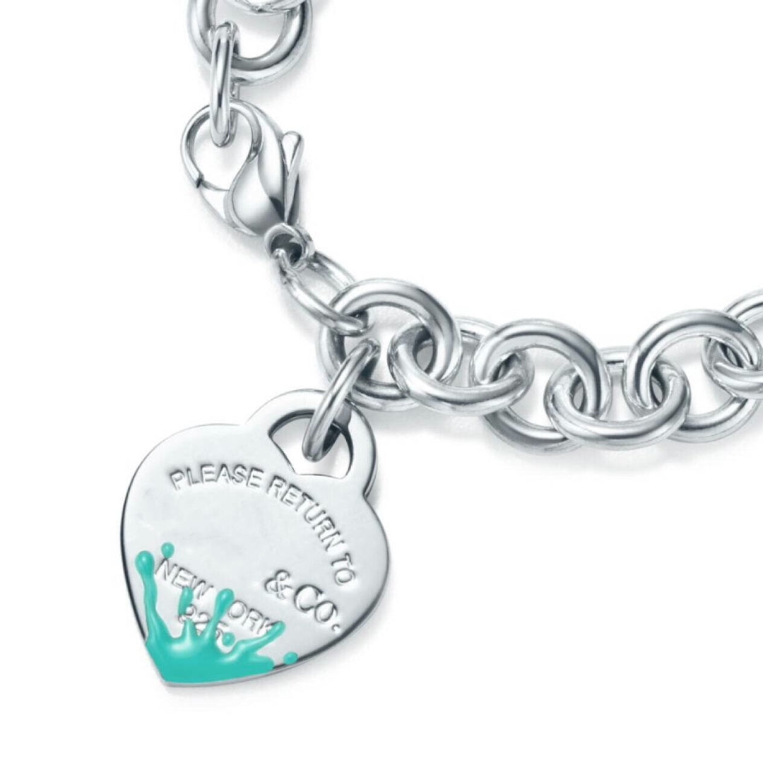 [Eterna Jewels]LOVE HEART RETURN TO TIF SILVER BRACELET