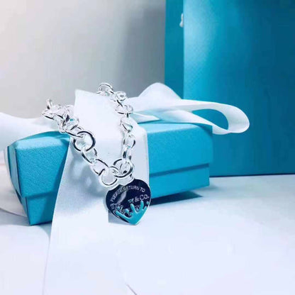 [Eterna Jewels]LOVE HEART RETURN TO TIF SILVER BRACELET
