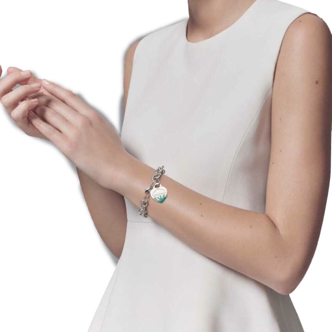 [Eterna Jewels]LOVE HEART RETURN TO TIF SILVER BRACELET