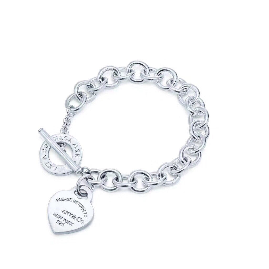 [Eterna Jewels]LOVE HEART PIN BUCKLE RETURN TO TIF SILVER BRACELET