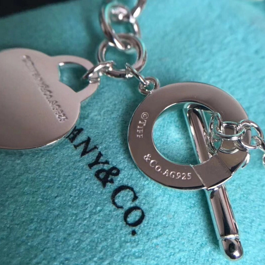 [Eterna Jewels]LOVE HEART PIN BUCKLE RETURN TO TIF SILVER BRACELET